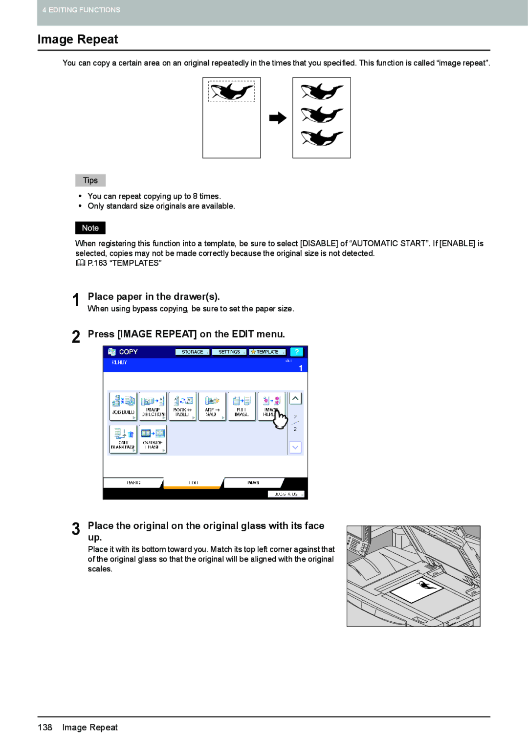 Toshiba 6520c, e-STUDIO5520C manual Image Repeat 