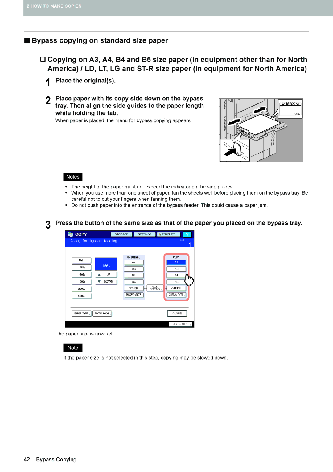 Toshiba 6520c, e-STUDIO5520C manual Bypass Copying 