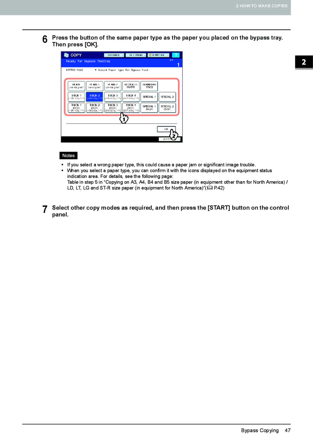 Toshiba e-STUDIO5520C, 6520c manual Bypass Copying 