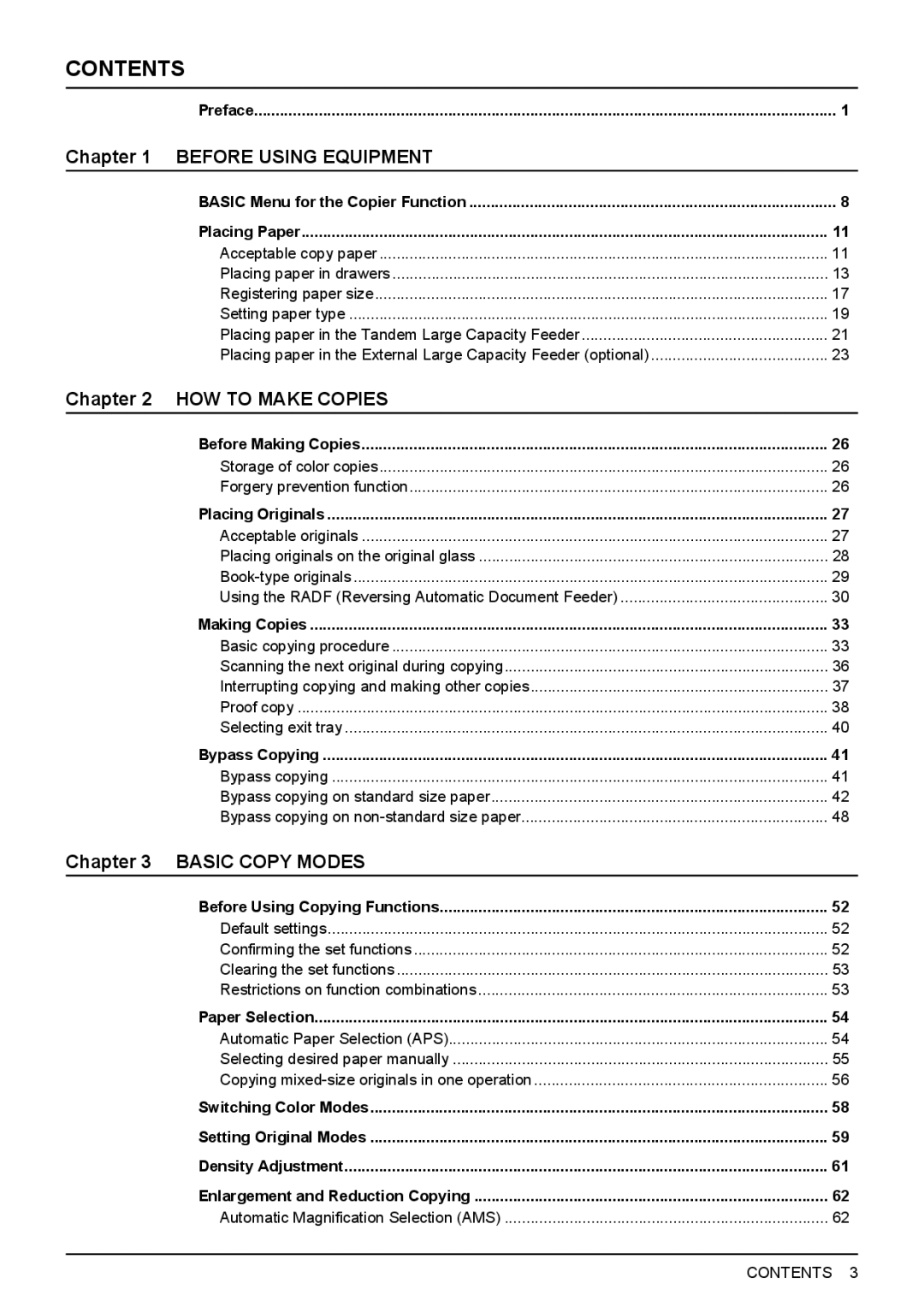 Toshiba e-STUDIO5520C, 6520c manual Contents 