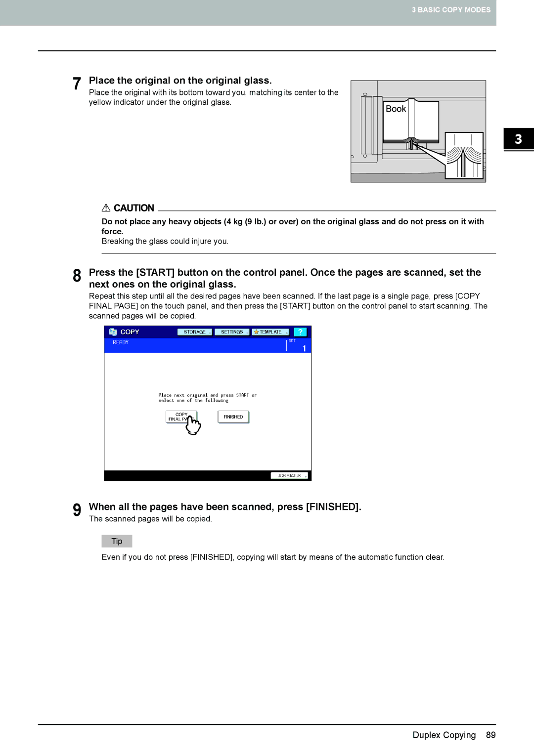 Toshiba e-STUDIO5520C, 6520c manual Place the original on the original glass 