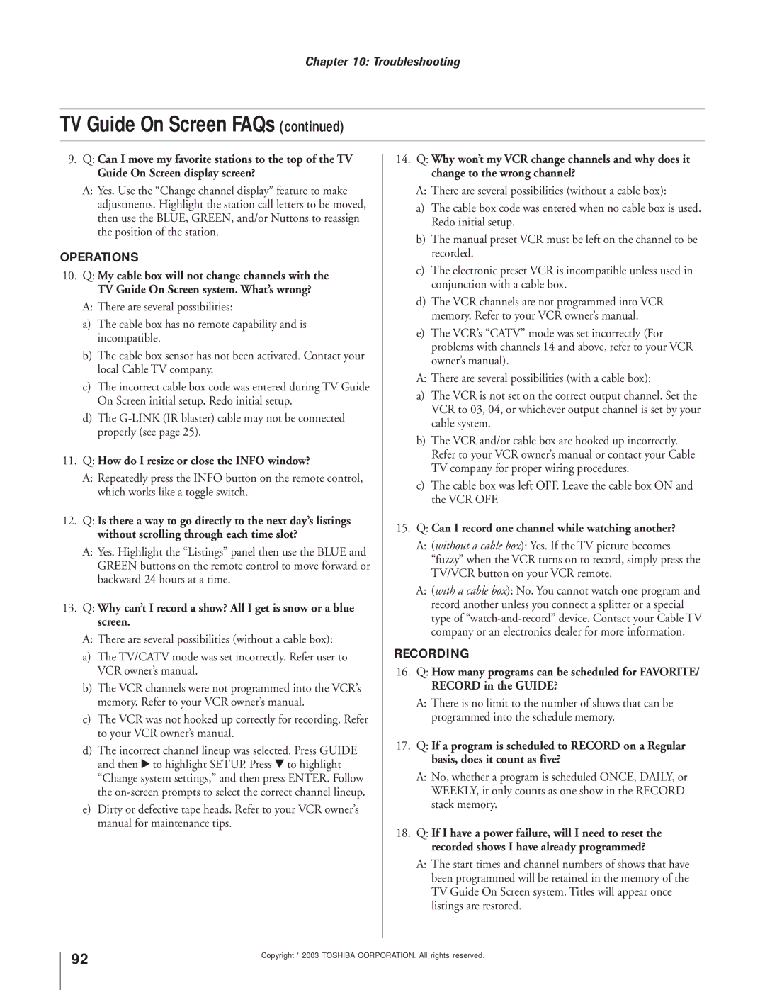 Toshiba 65H93, 57H93 owner manual How do I resize or close the Info window? 