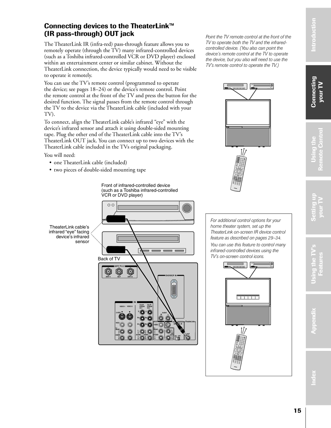 Toshiba 46HX83, 65HX83, 57HX83, 51HX83 owner manual UsingtheTV’s Features 