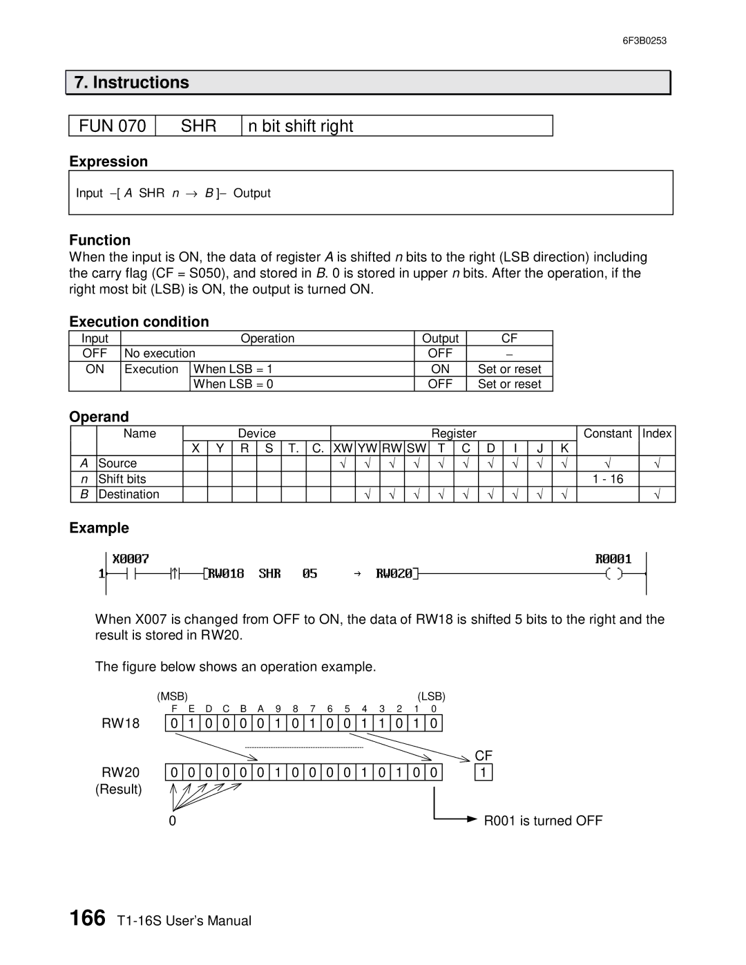 Toshiba 6F3B0253 user manual Shr 