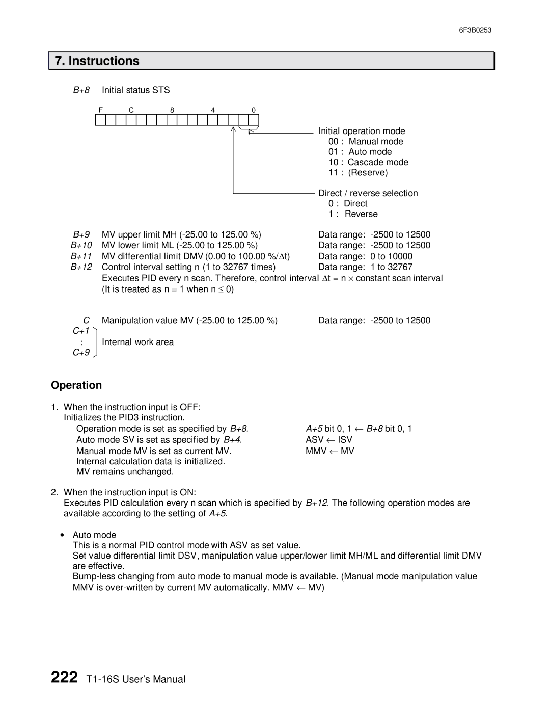 Toshiba 6F3B0253 user manual 222 T1-16S User’s Manual 