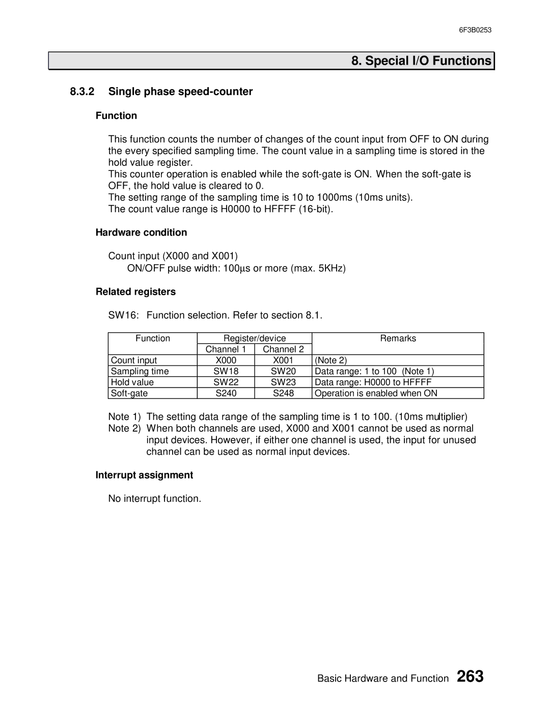 Toshiba 6F3B0253 user manual Single phase speed-counter 