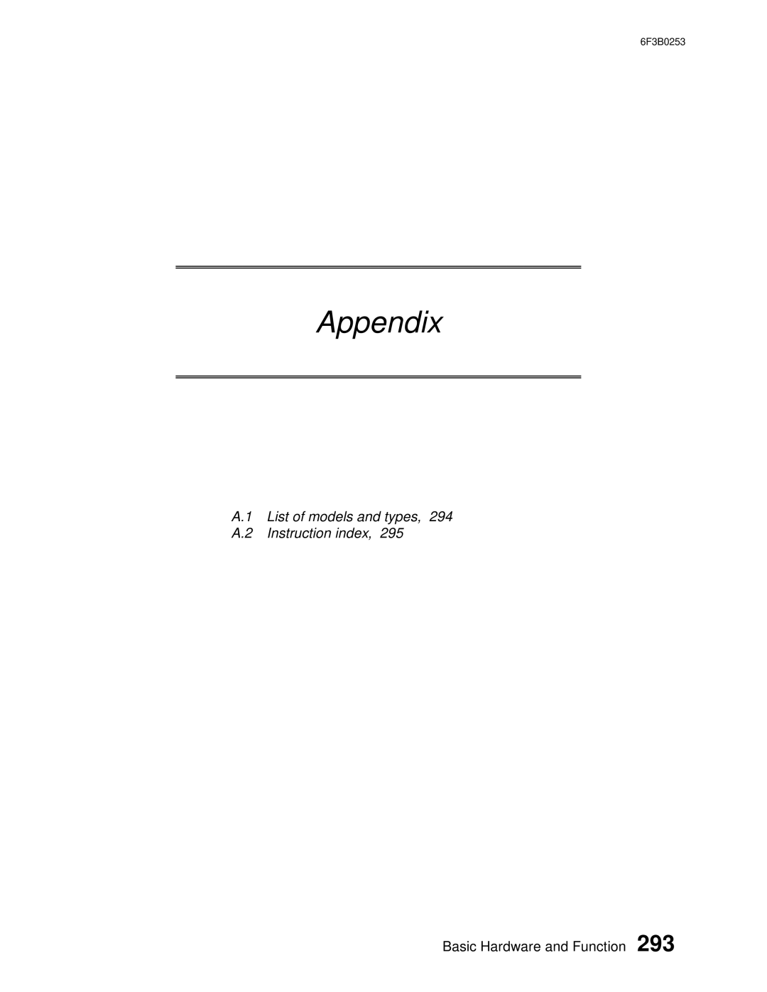 Toshiba 6F3B0253 user manual Appendix 