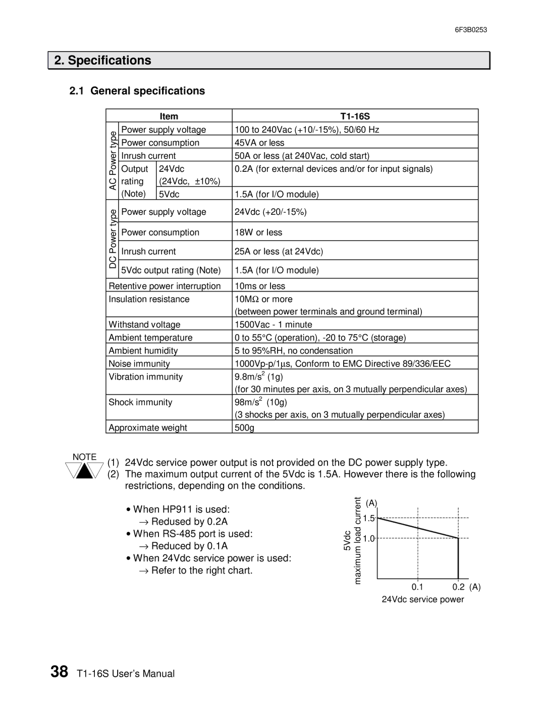 Toshiba 6F3B0253 user manual Specifications, General specifications 