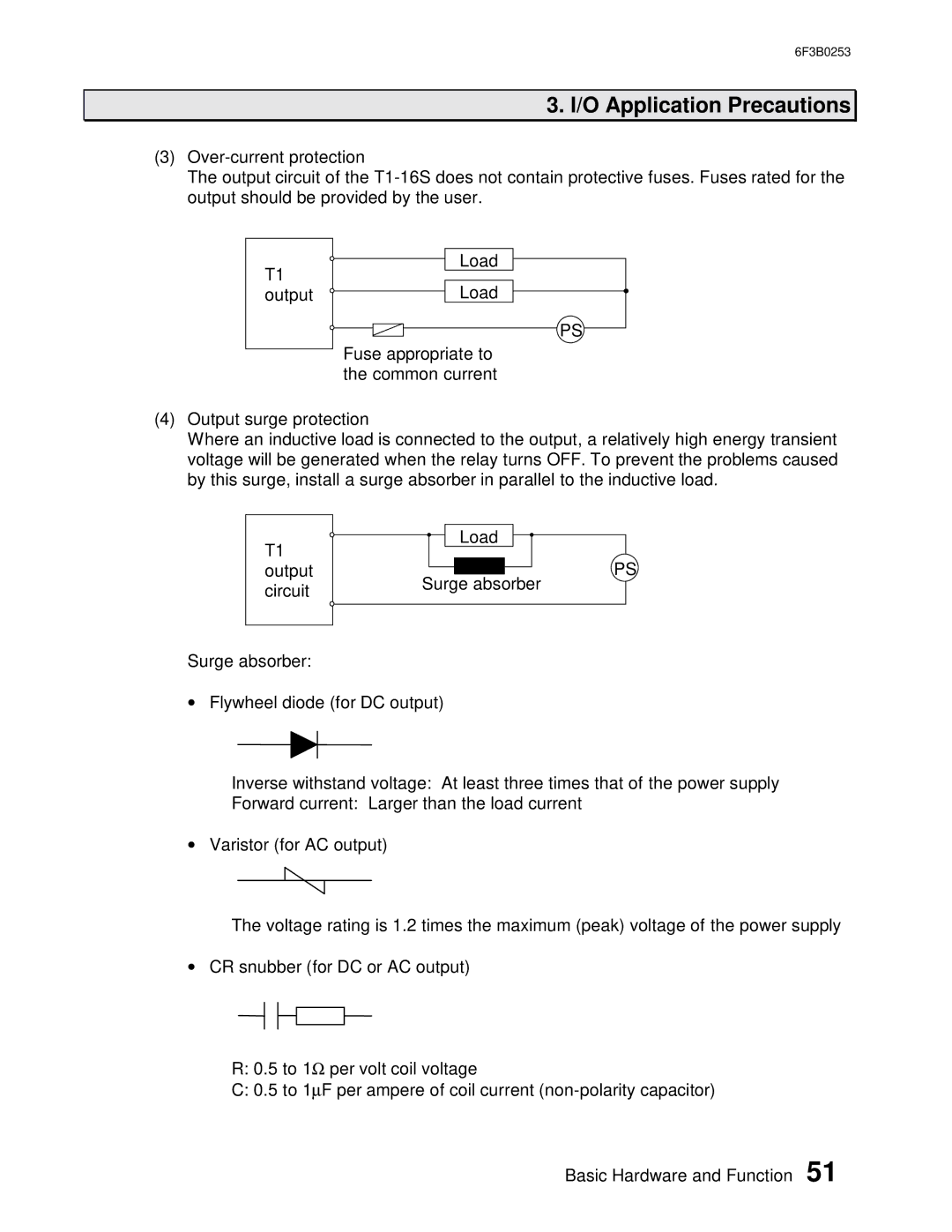 Toshiba 6F3B0253 user manual O Application Precautions 