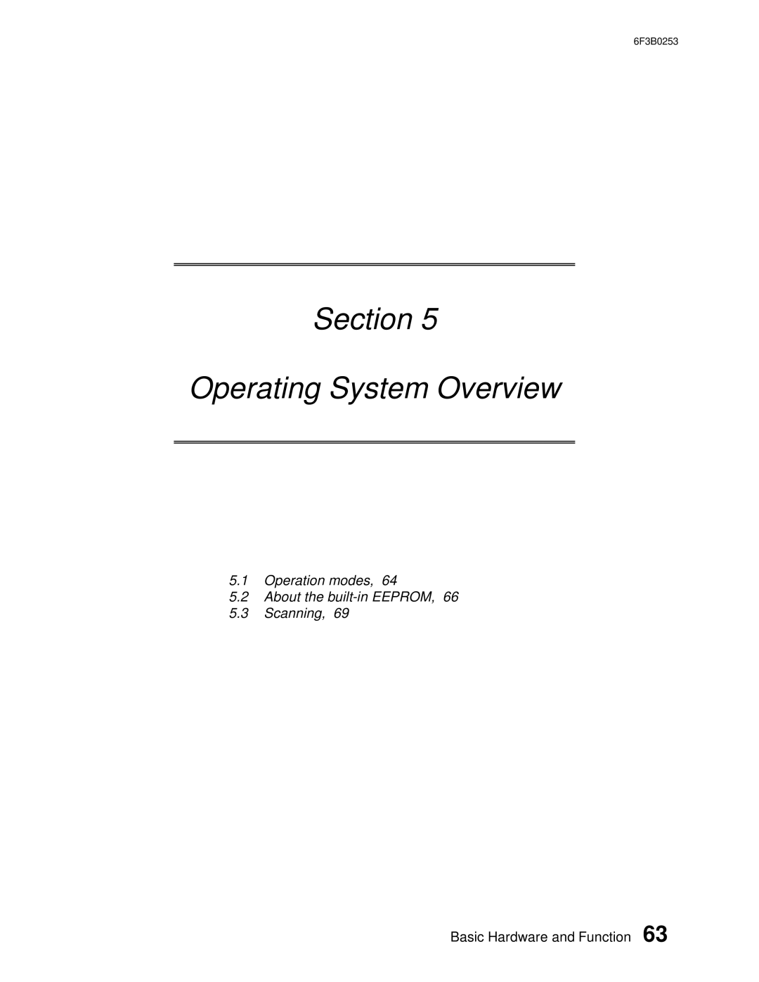 Toshiba 6F3B0253 user manual Section Operating System Overview 