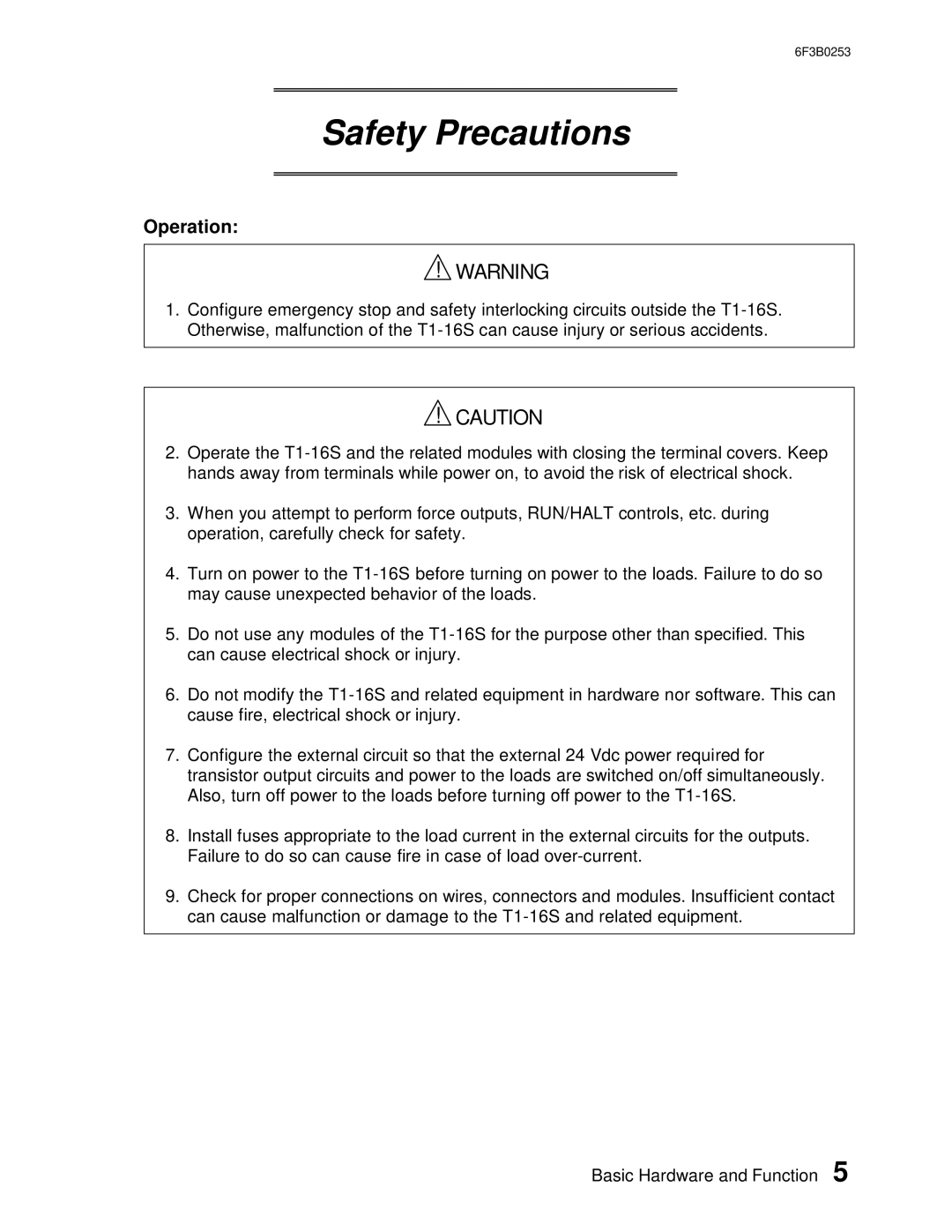 Toshiba 6F3B0253 user manual Operation 