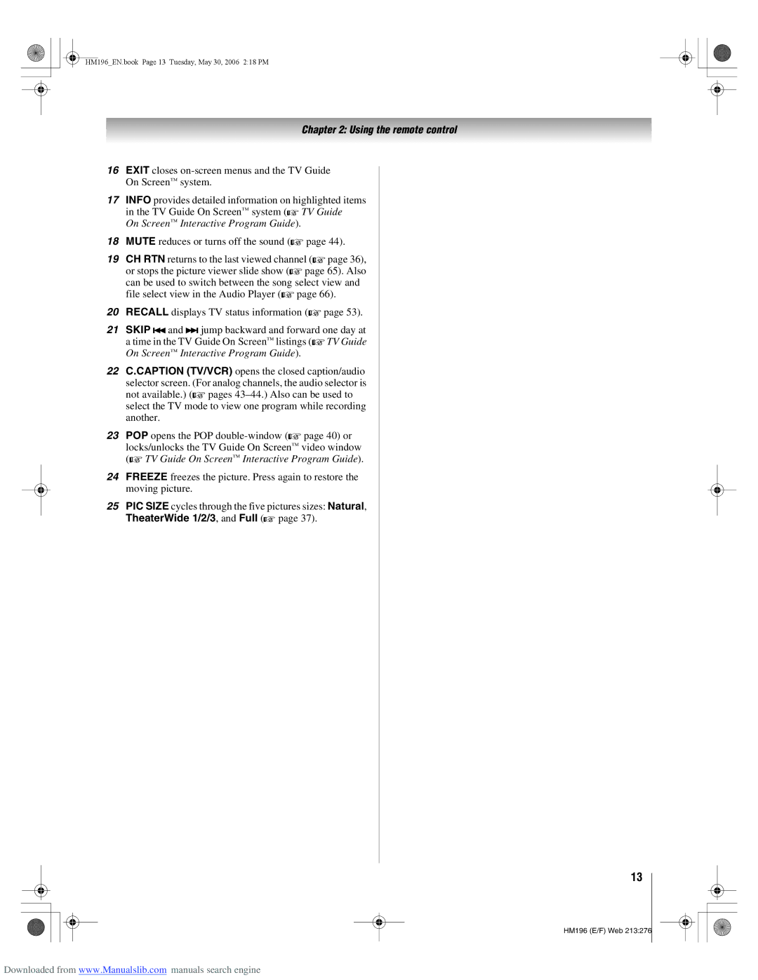 Toshiba 72HM196 manual On Screen Interactive Program Guide, TheaterWide 1/2/3, and Full 