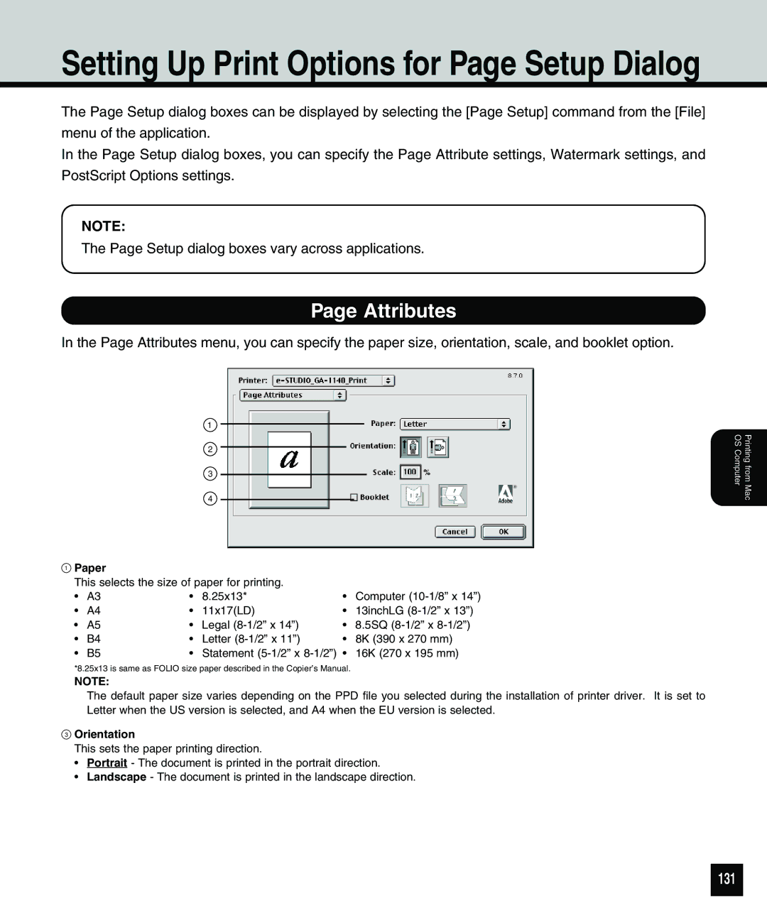 Toshiba 810 manual Attributes, 131 