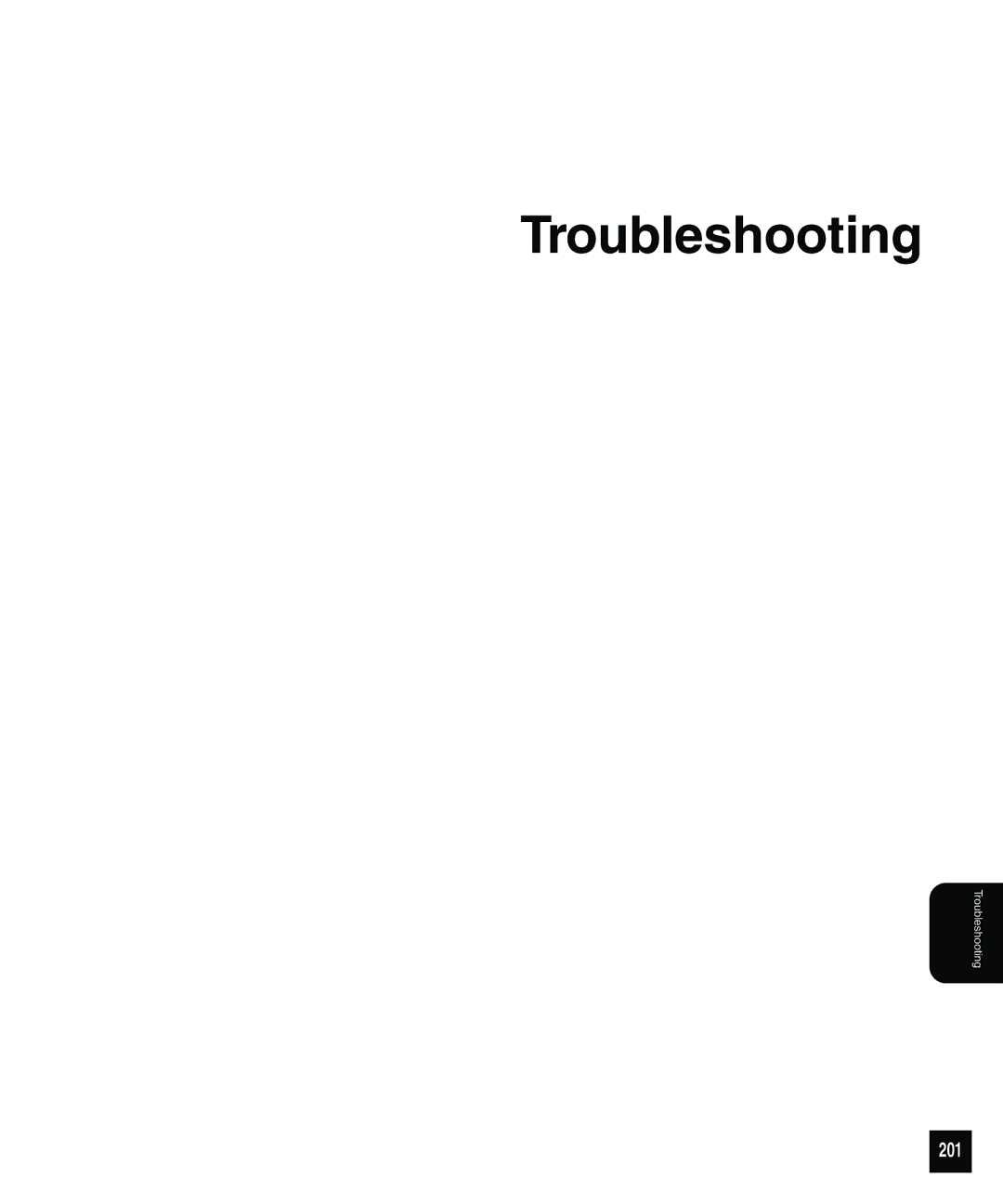 Toshiba 810 manual Troubleshooting, 201 