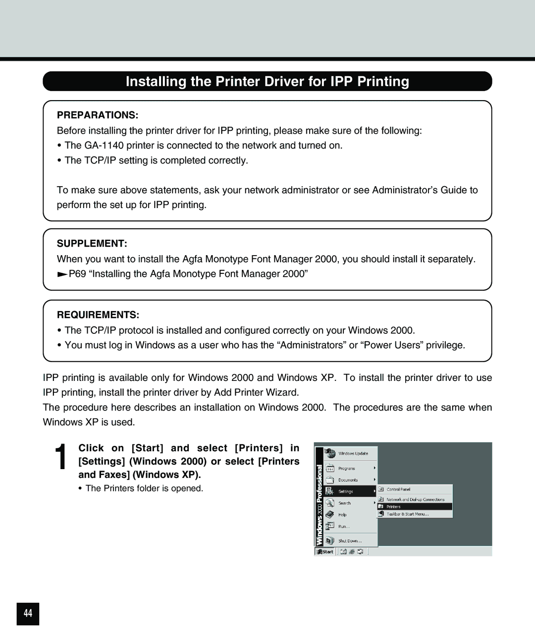 Toshiba 810 manual Installing the Printer Driver for IPP Printing 