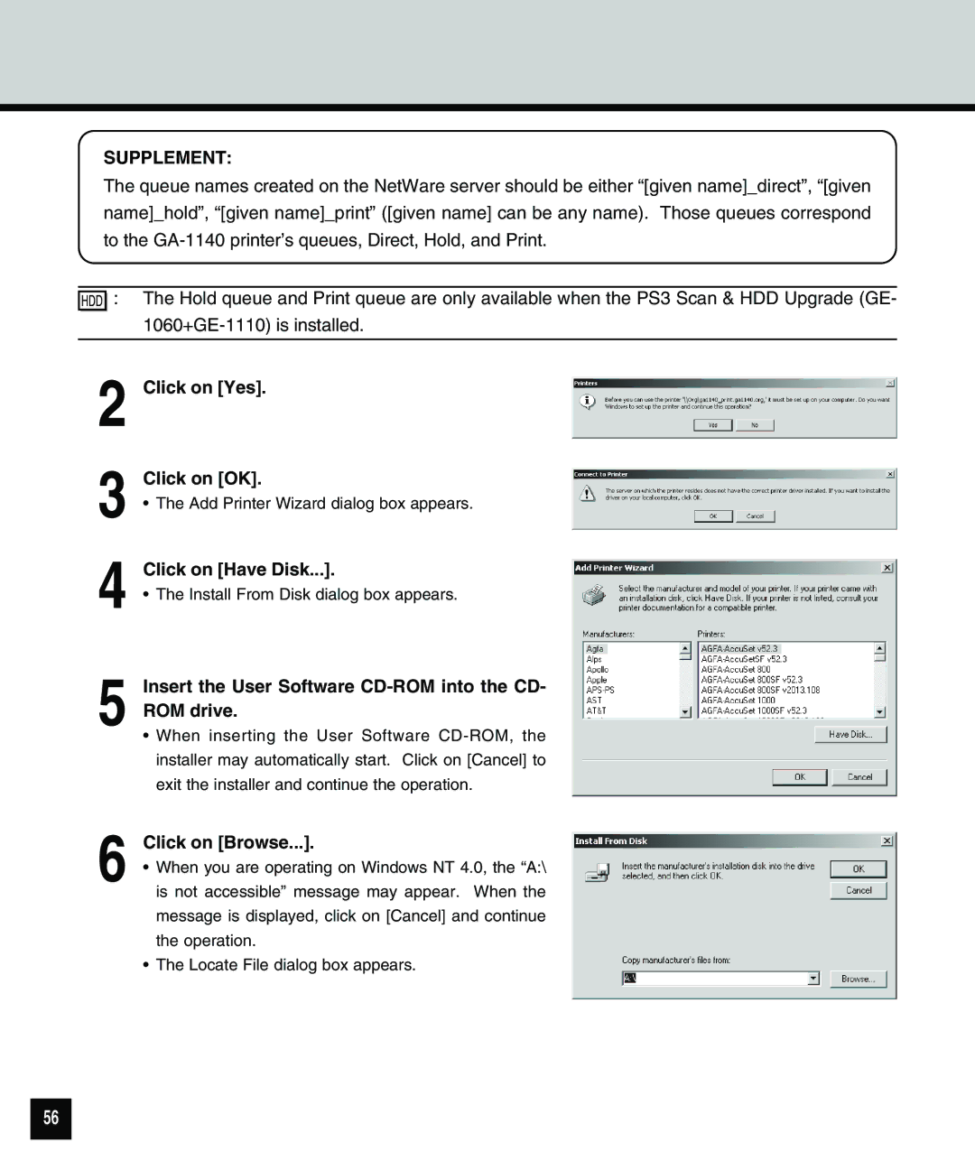 Toshiba 810 manual Click on OK, Click on Have Disk 