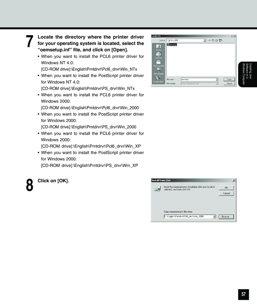 Toshiba 810 manual Click on OK 