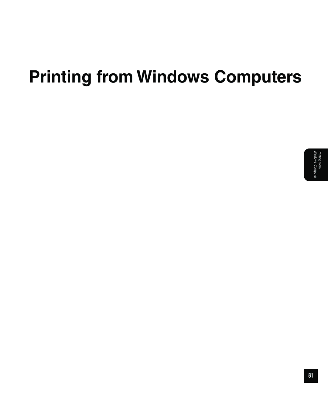 Toshiba 810 manual Printing from Windows Computers 