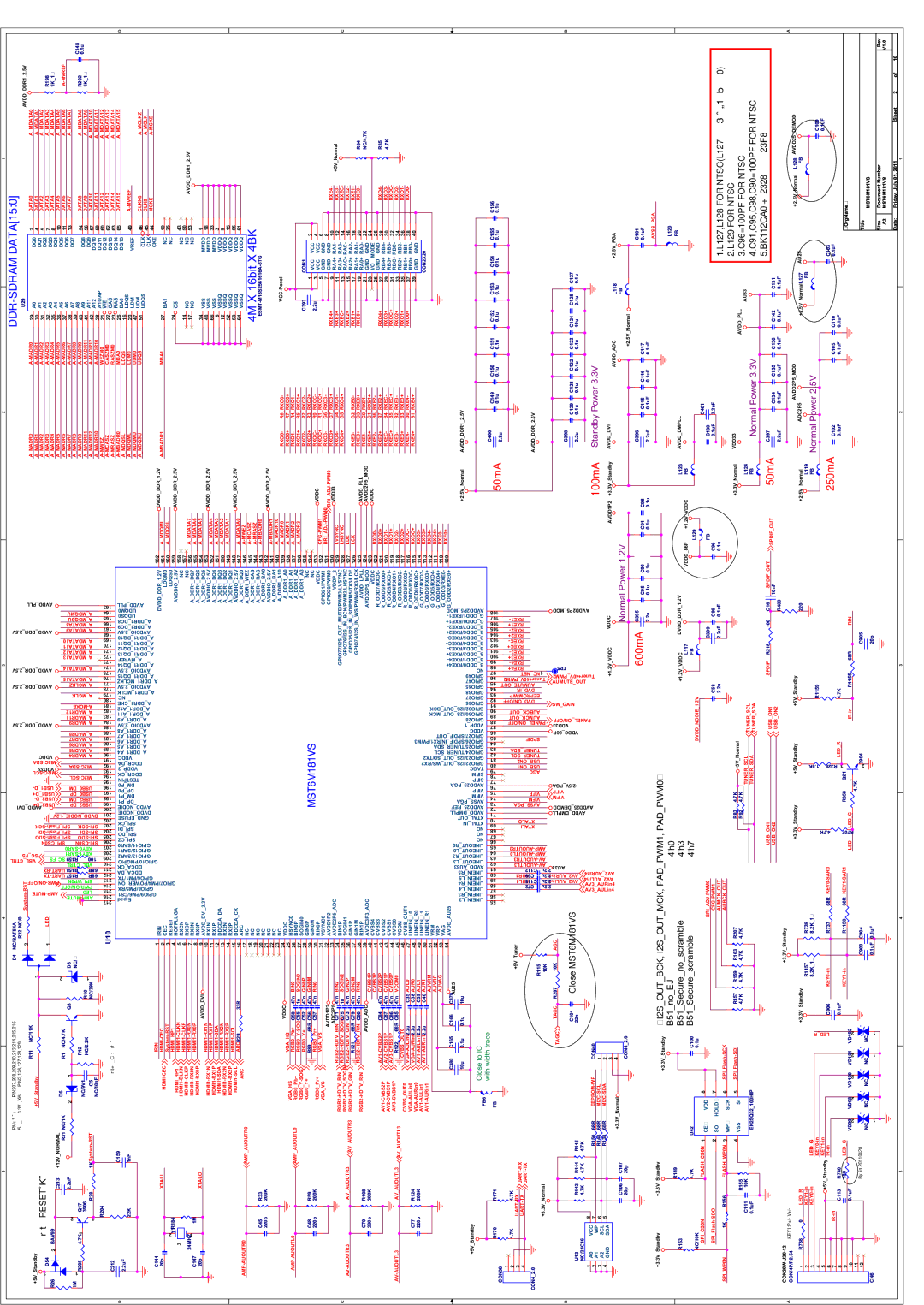 Toshiba 8M26C service manual MST6M181VS 