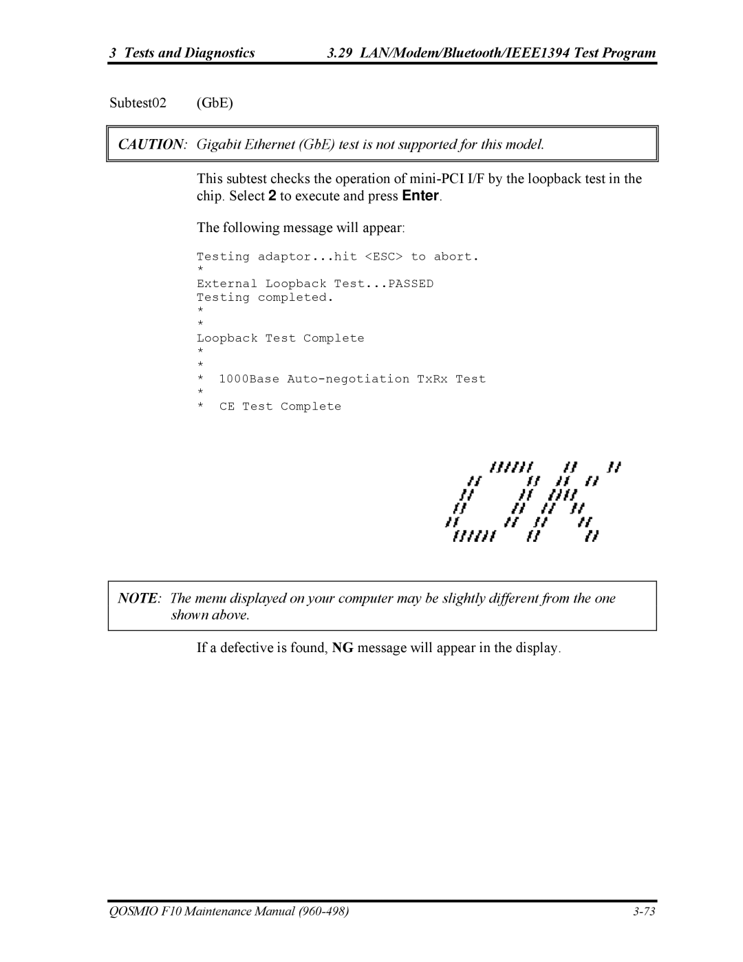 Toshiba 960-498 manual Qosmio F10 Maintenance Manual 