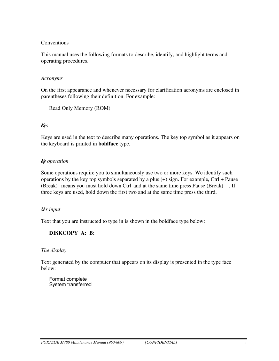 Toshiba 960-809 manual Conventions, Acronyms 