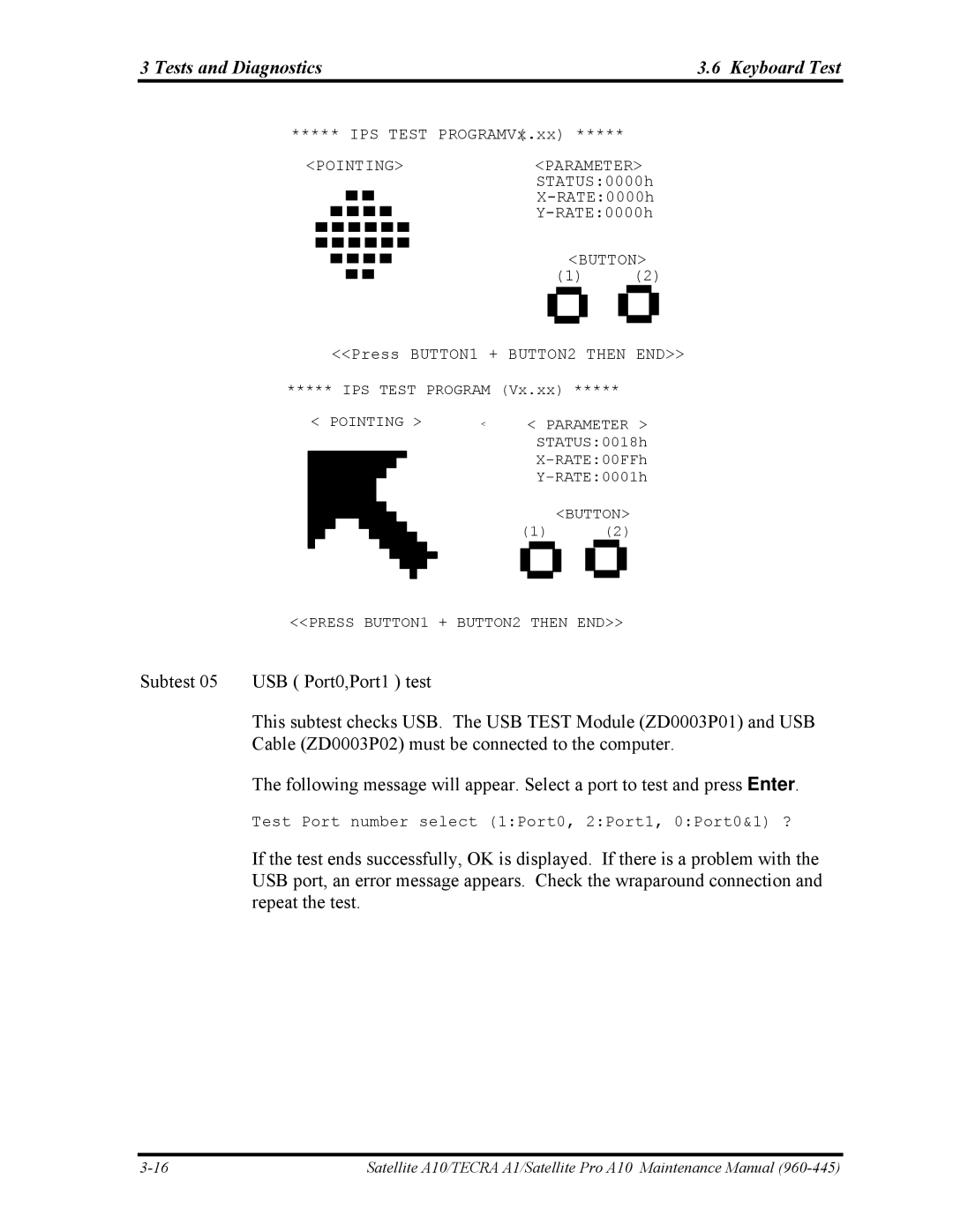 Toshiba A10 manual Pointing Parameter 