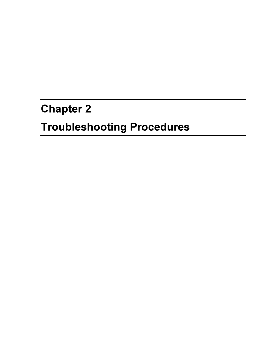 Toshiba A10 manual Chapter Troubleshooting Procedures 