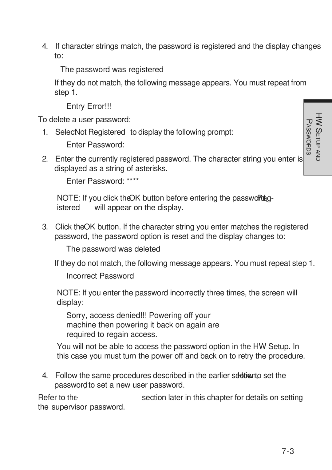 Toshiba A10 Series user manual HW Setup 