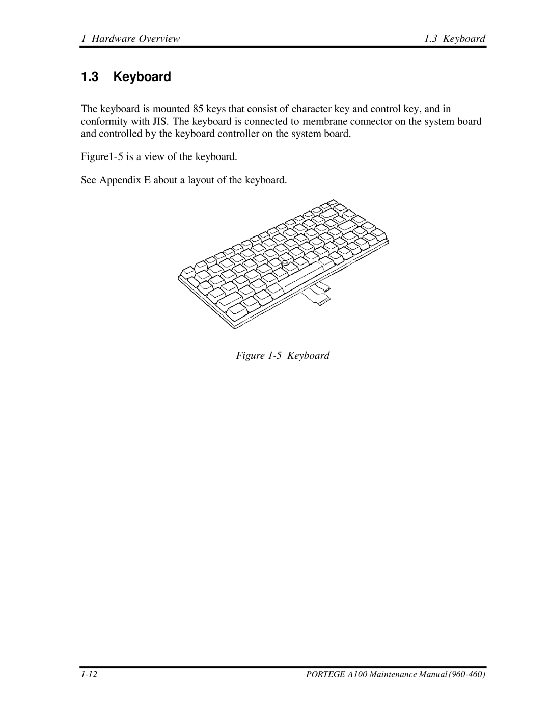 Toshiba A100 manual Hardware Overview Keyboard 