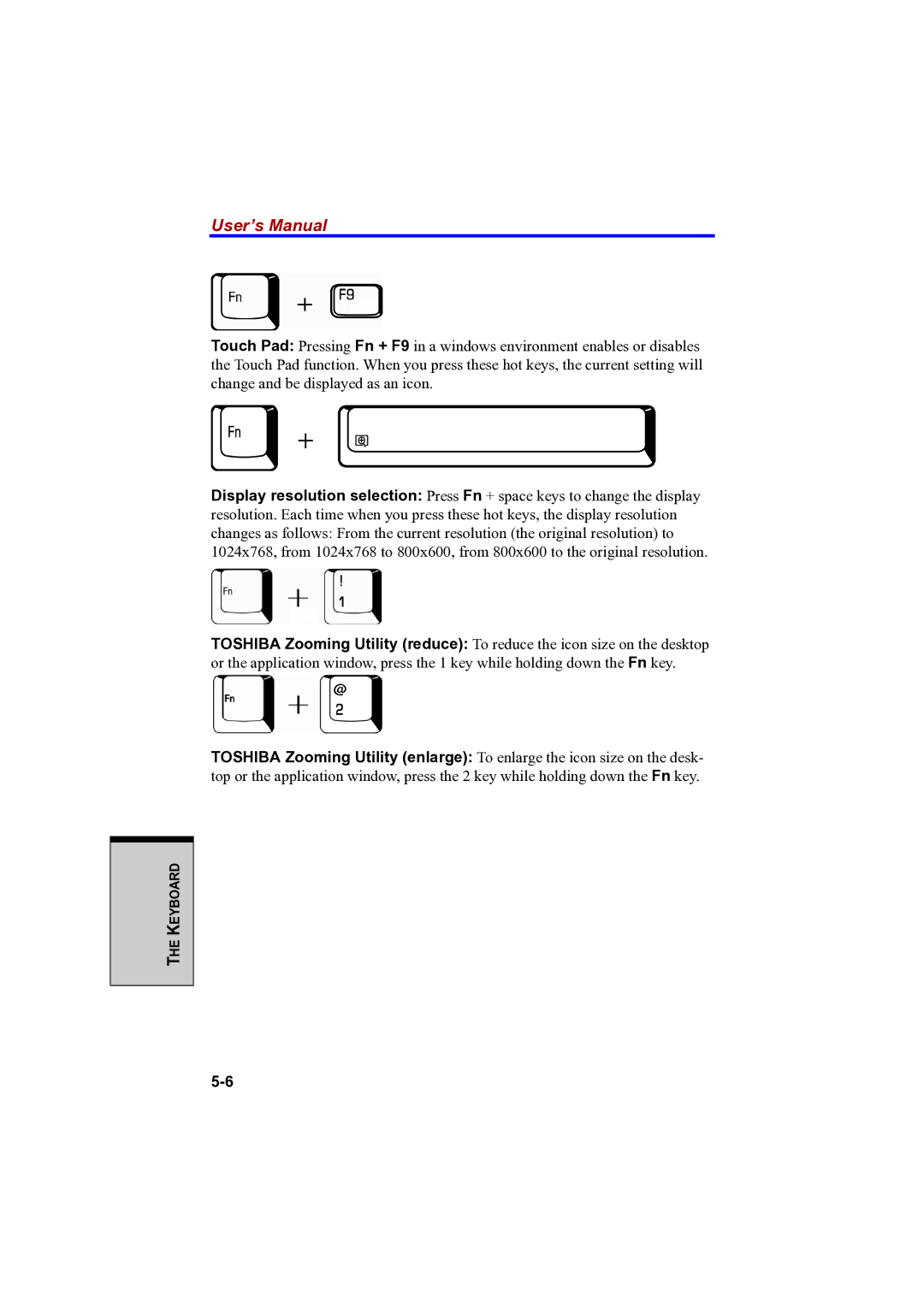 Toshiba A100 user manual User’s Manual 