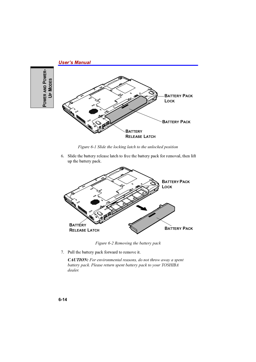 Toshiba A100 user manual Slide the locking latch to the unlocked position 