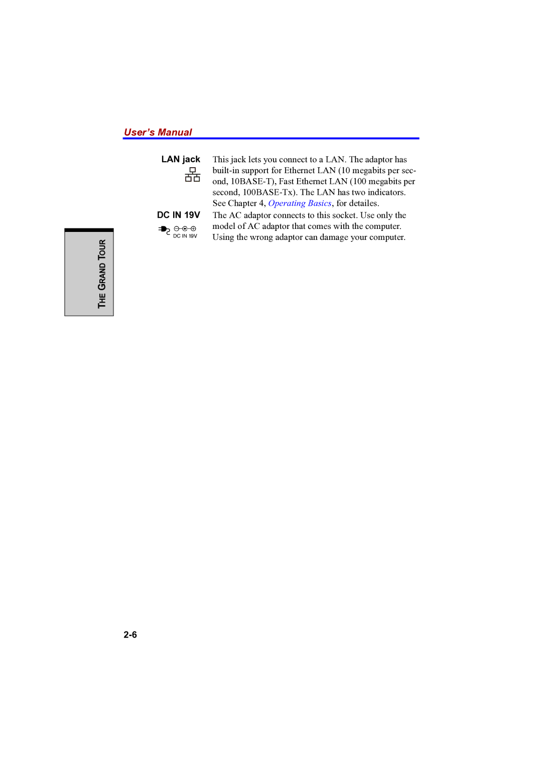 Toshiba A100 user manual User’s Manual 