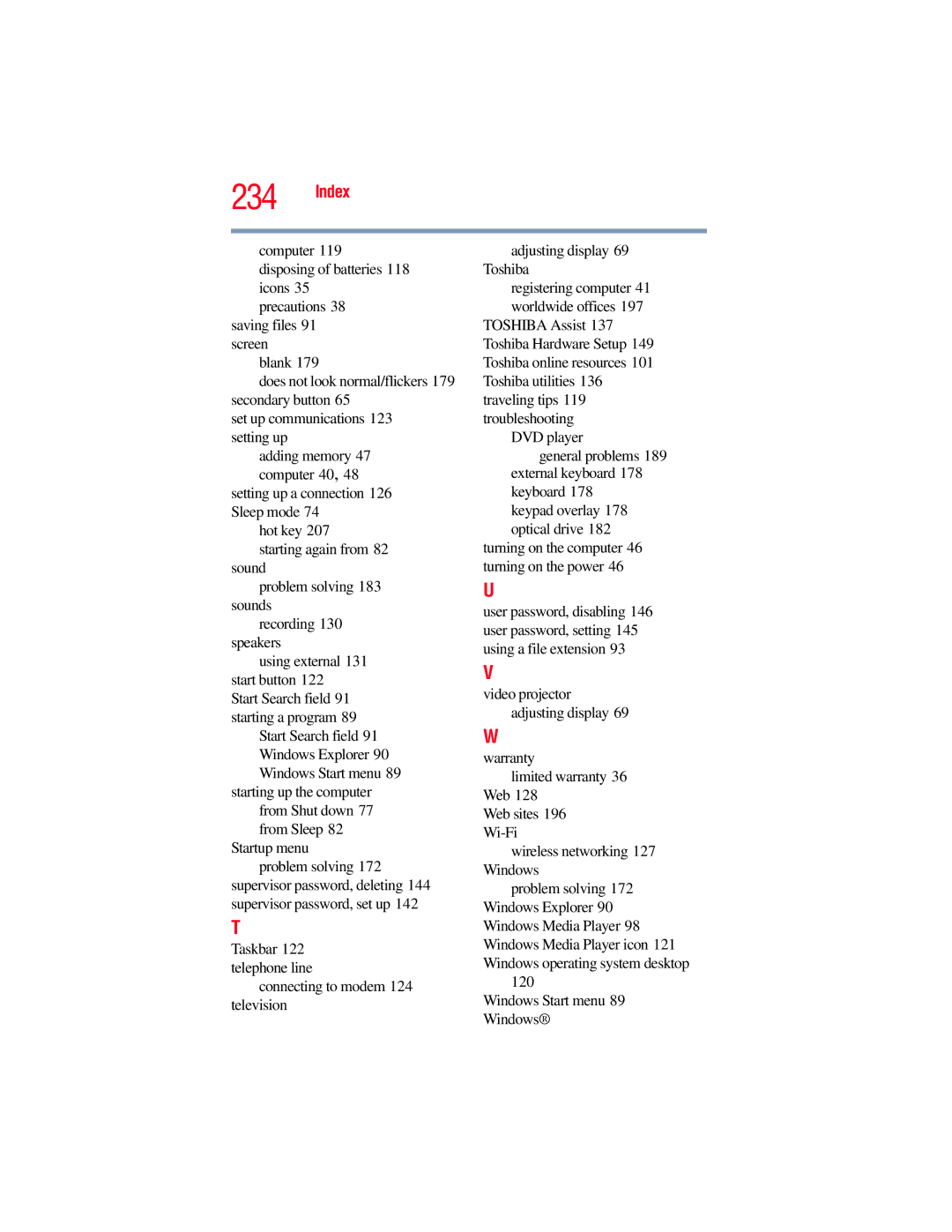 Toshiba A130, A135 manual Startup menu 