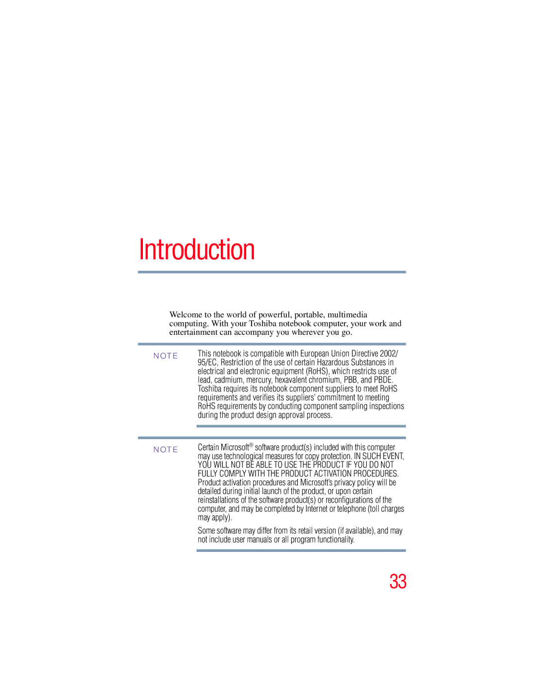 Toshiba A135, A130 manual During the product design approval process, May apply 