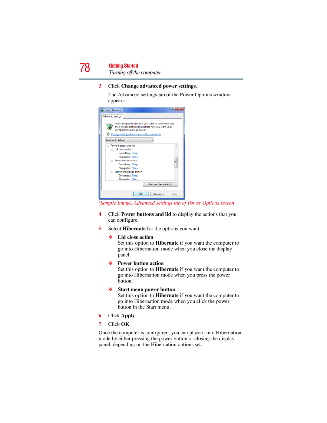 Toshiba A130, A135 manual Turning off the computer 