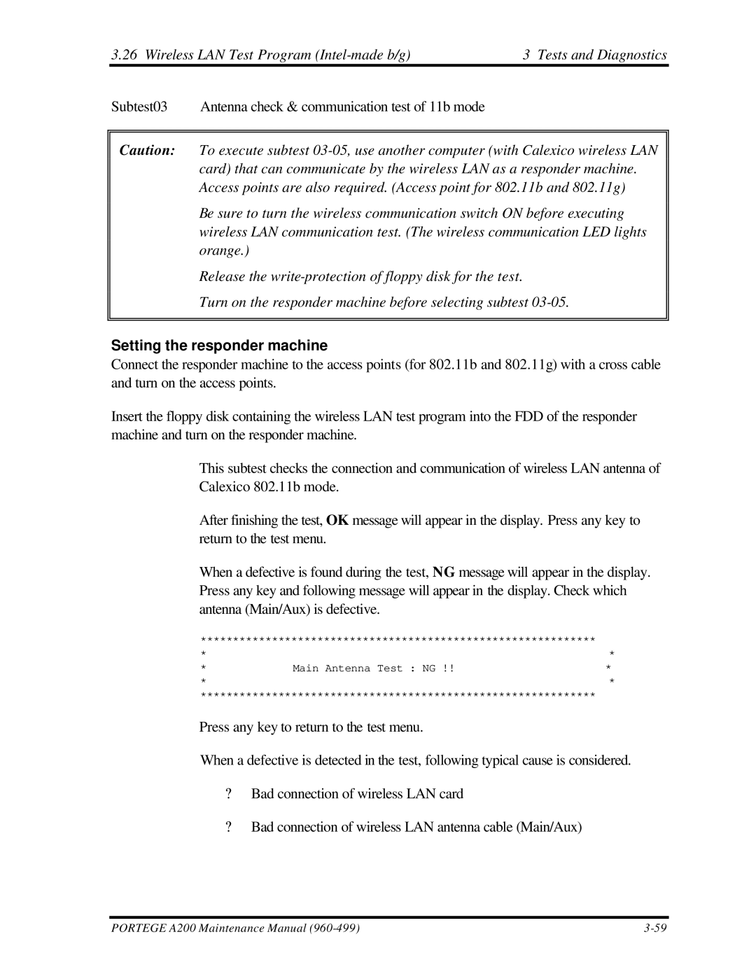 Toshiba A200 manual Setting the responder machine 