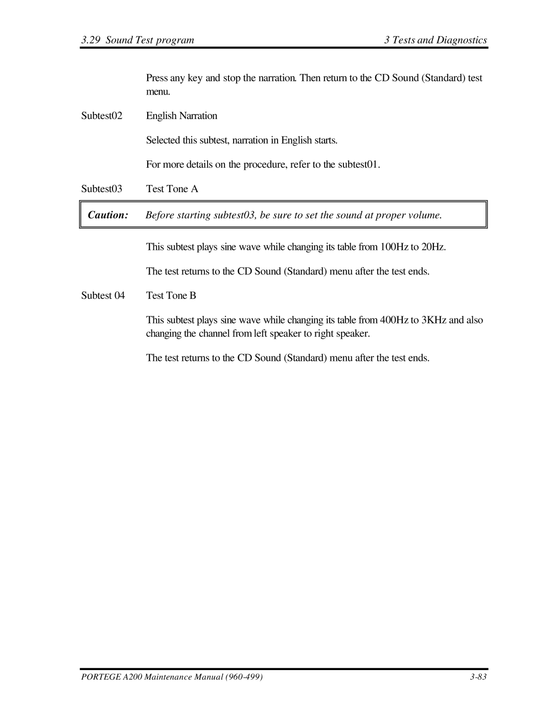 Toshiba manual Portege A200 Maintenance Manual 