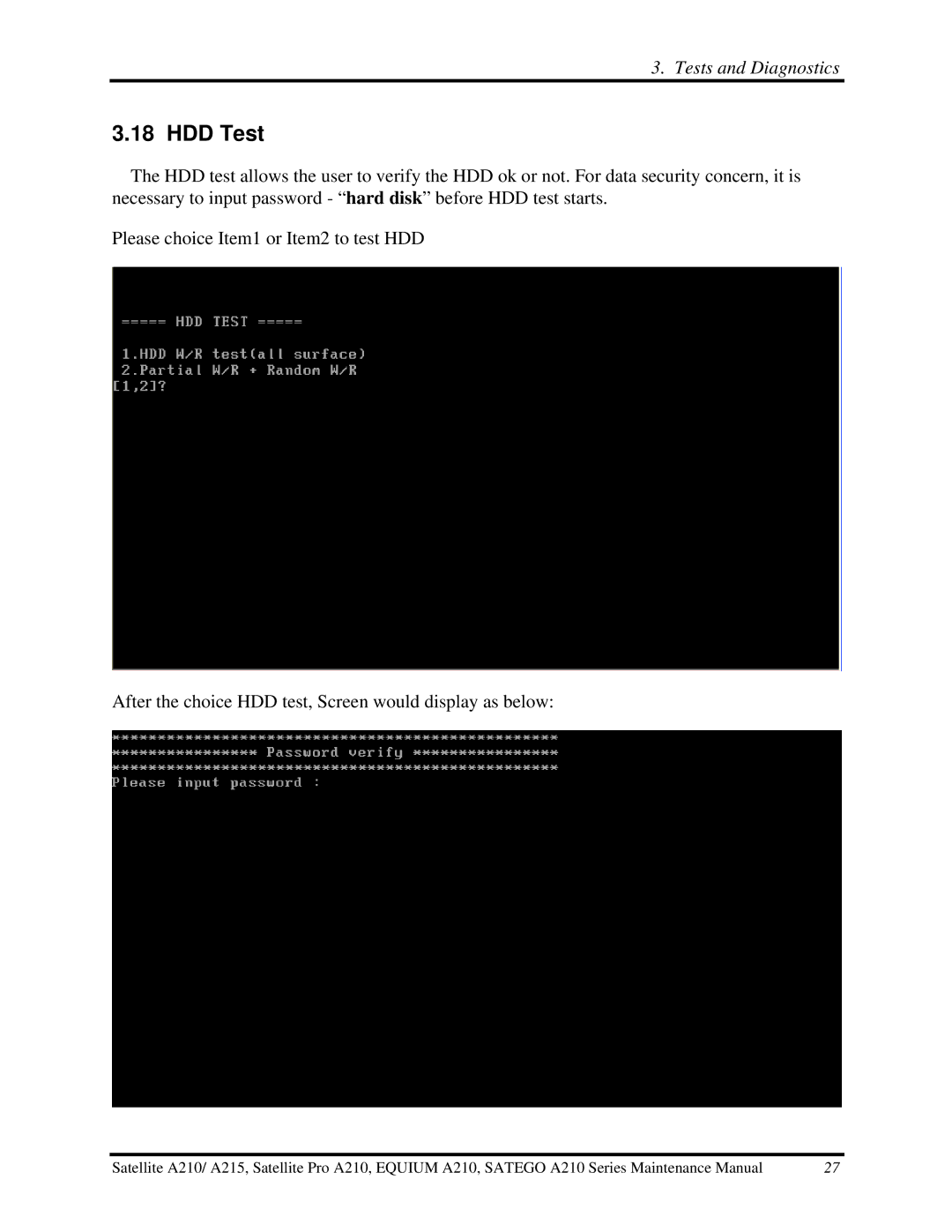 Toshiba a210 manual HDD Test 