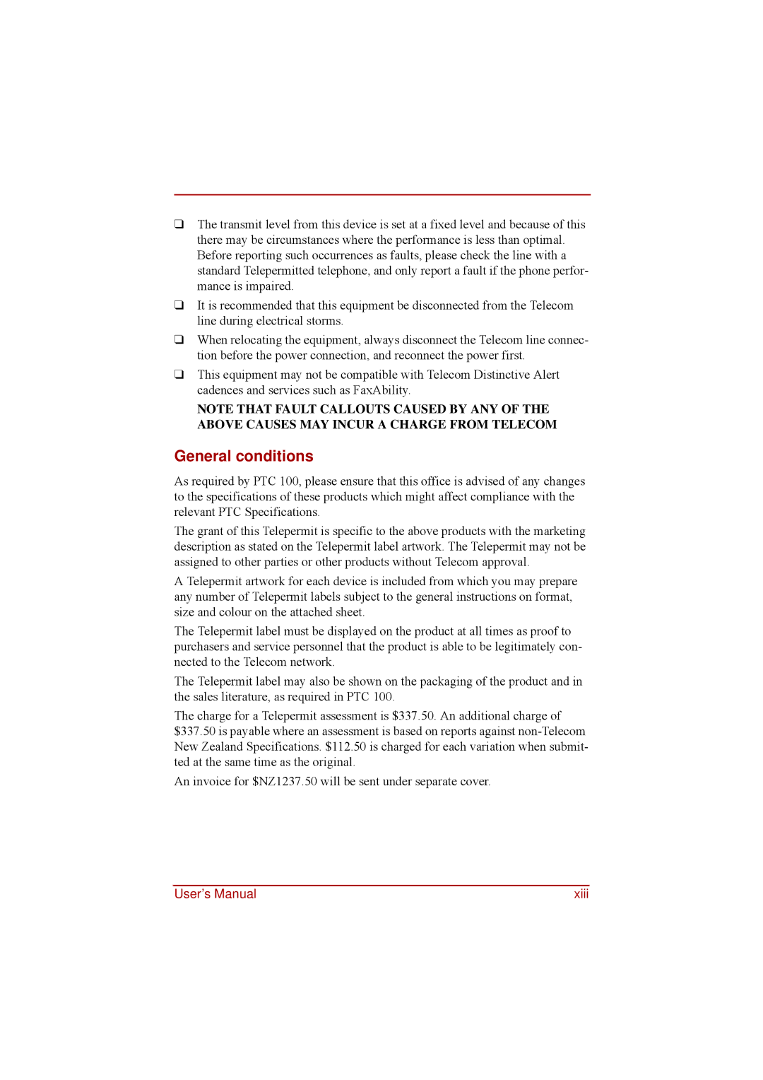 Toshiba a210 user manual General conditions 