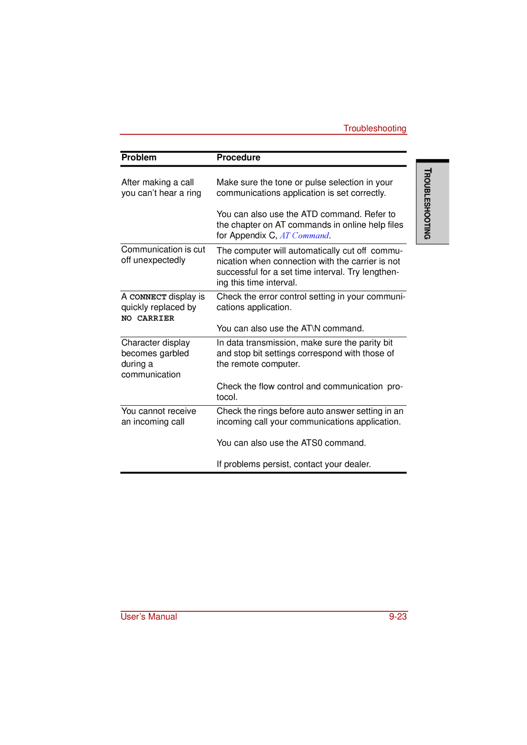 Toshiba a210 user manual No Carrier 