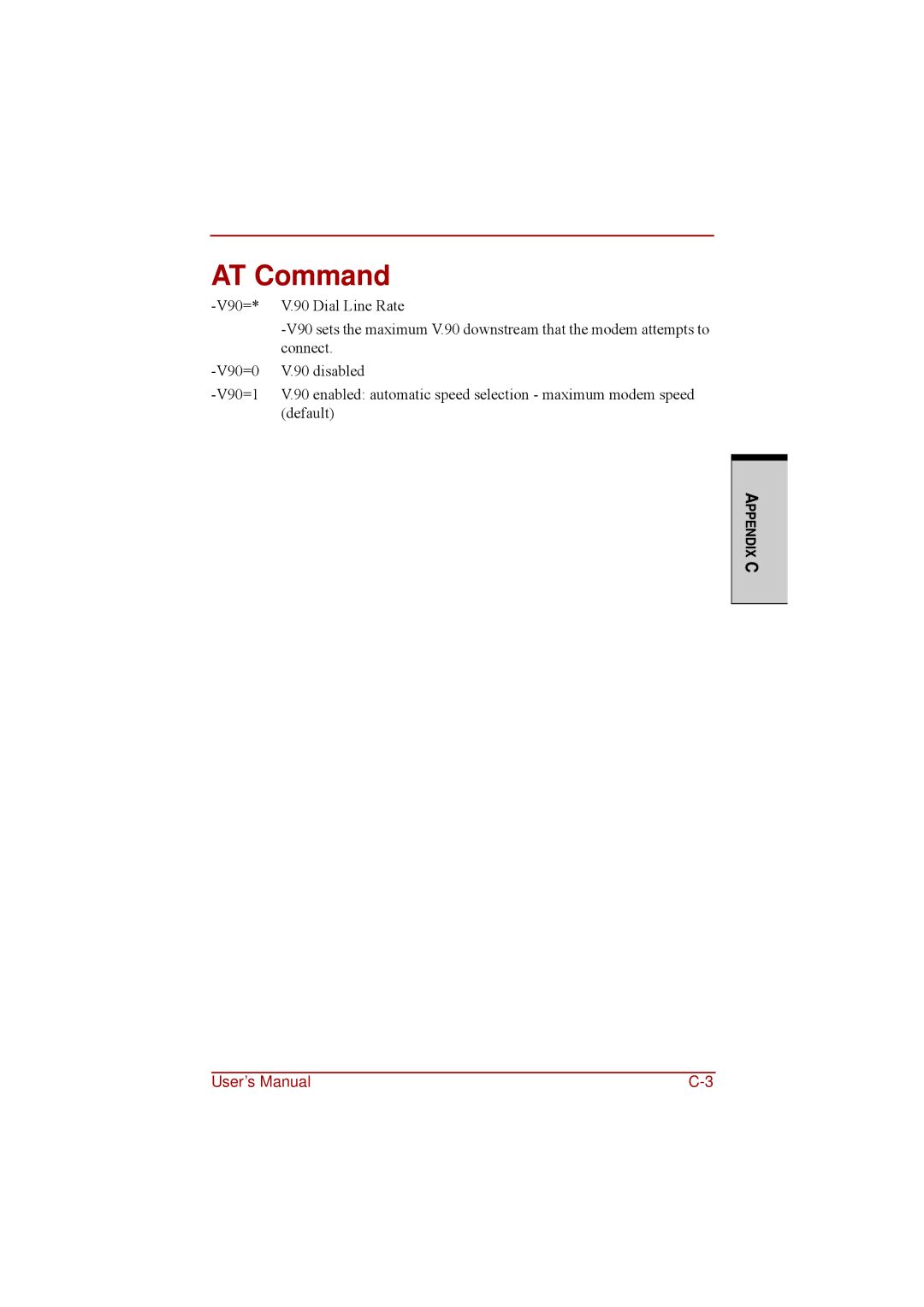 Toshiba a210 user manual AT Command 