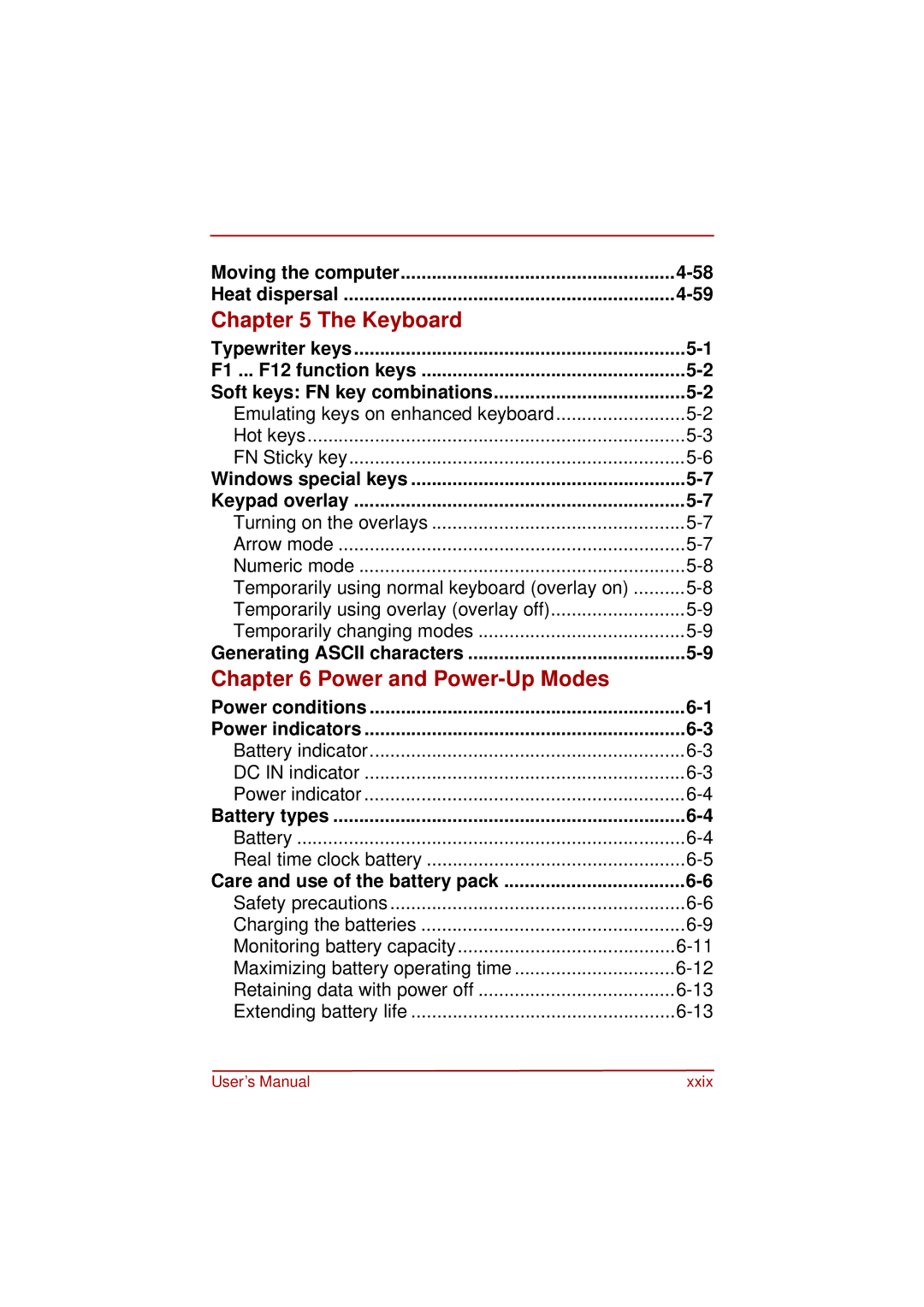 Toshiba a210 user manual Keyboard, Power and Power-Up Modes 