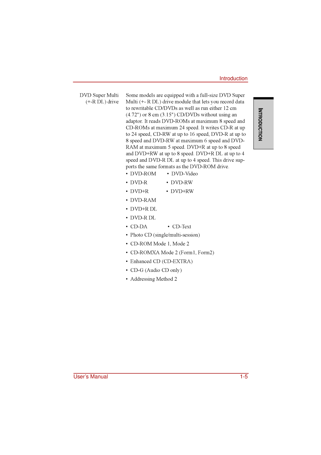 Toshiba a210 user manual Dvd-Rom 