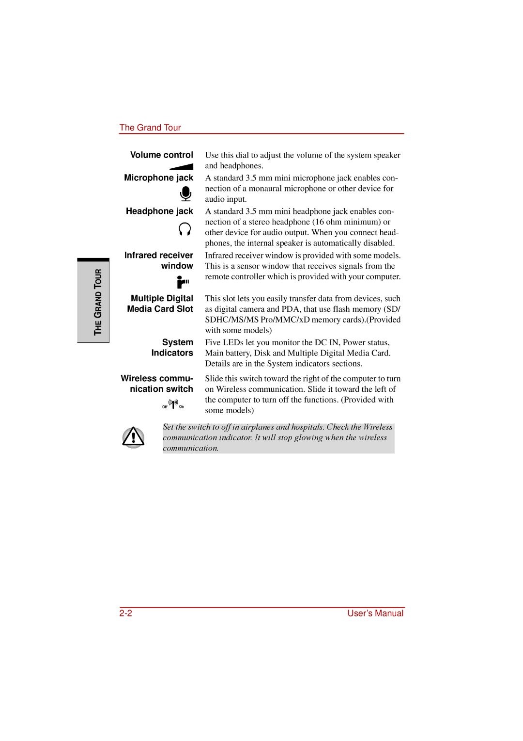 Toshiba a210 user manual Grand Tour 