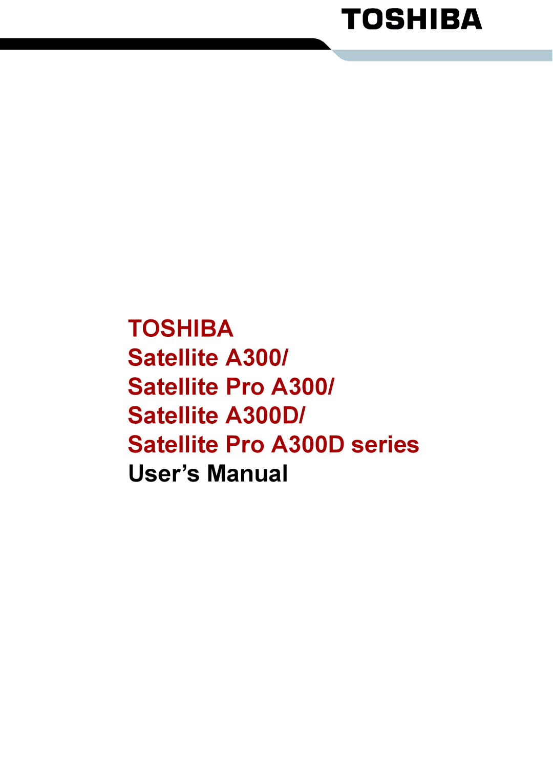 Toshiba PRO A300D user manual 