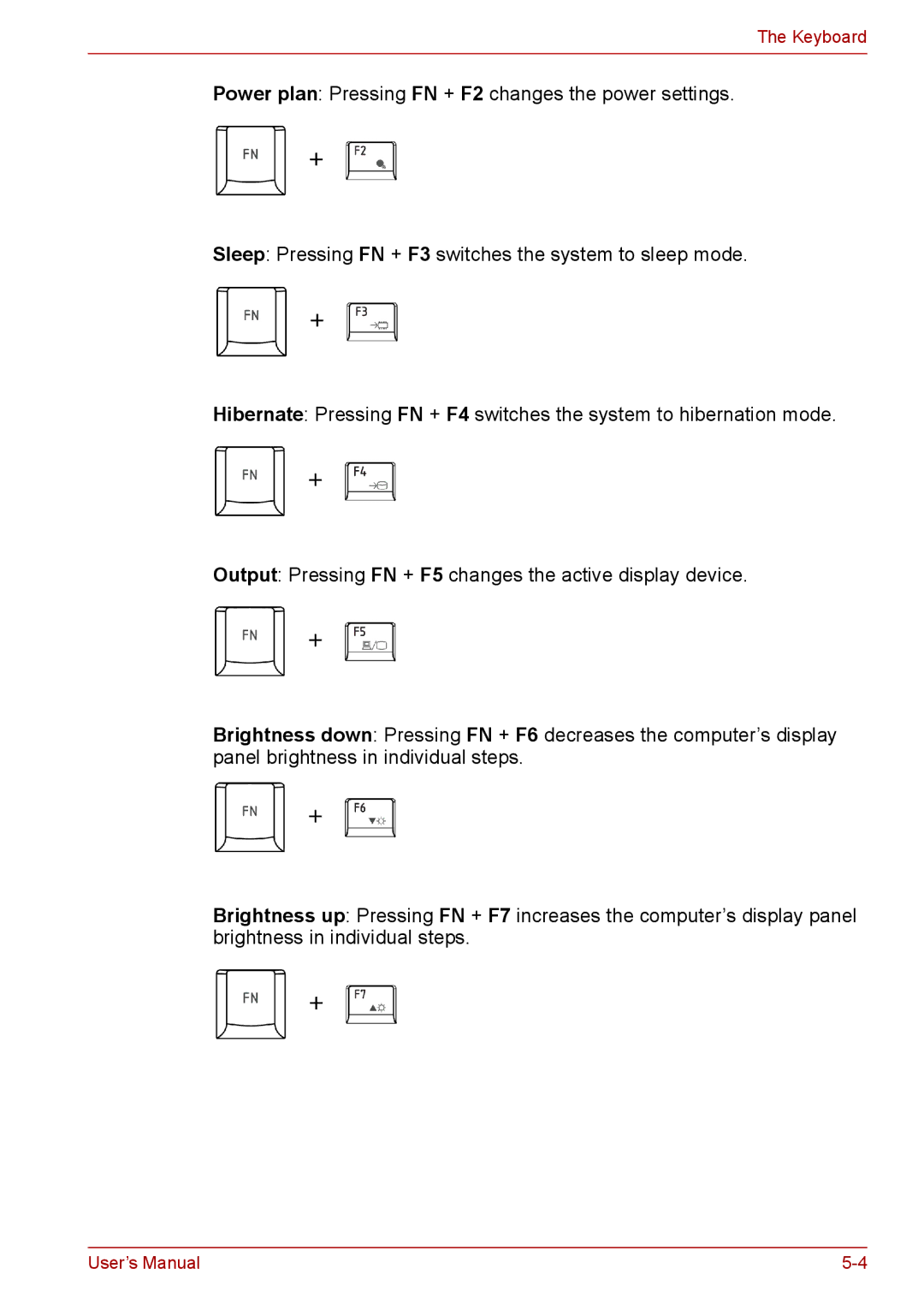 Toshiba PRO A300D user manual Keyboard 