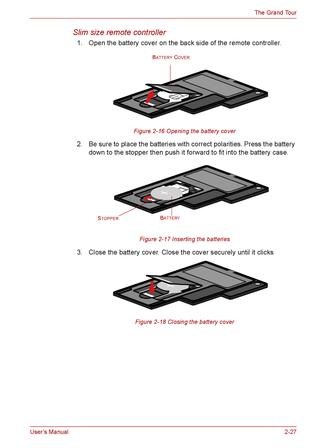 Toshiba PRO A300D user manual Slim size remote controller 