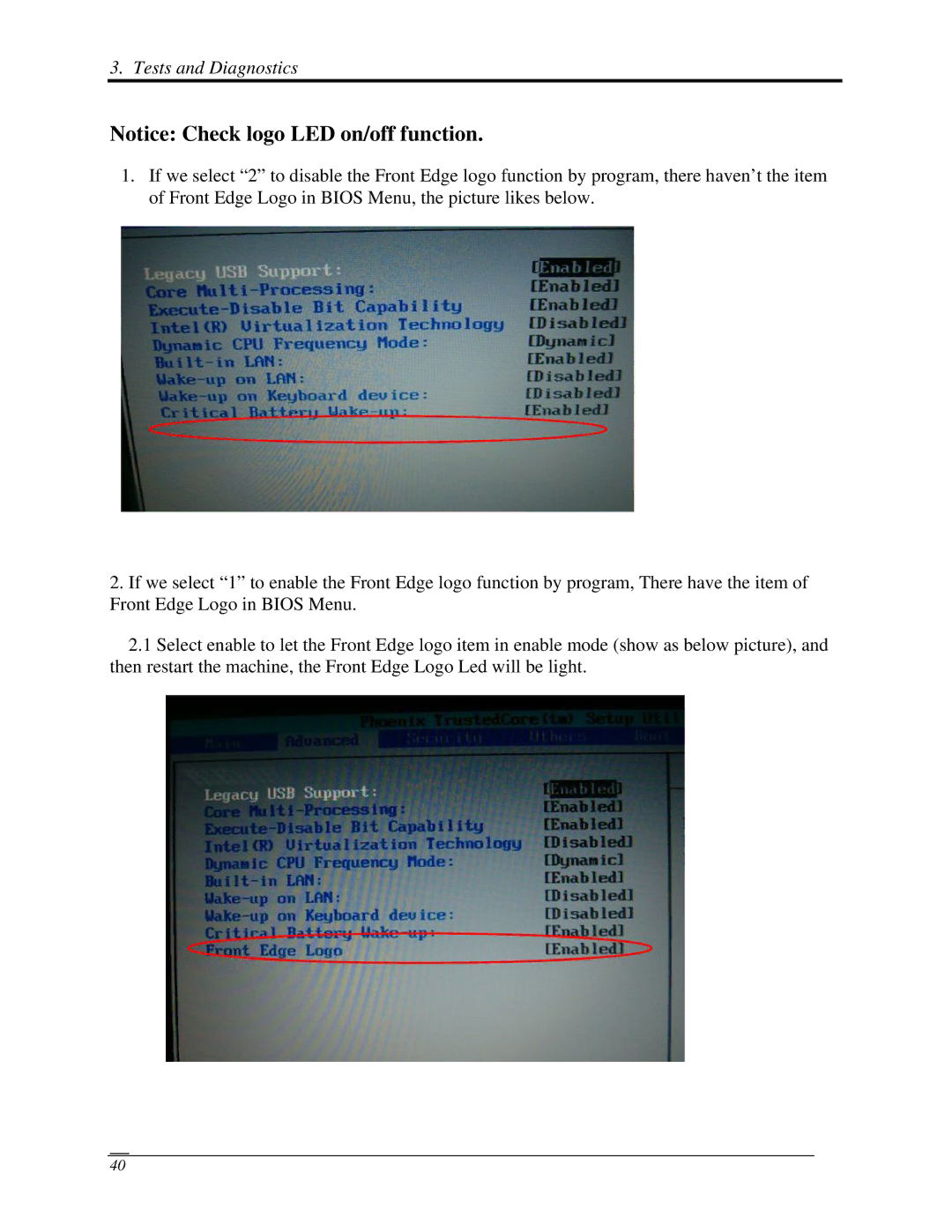 Toshiba A350 manual Tests and Diagnostics 