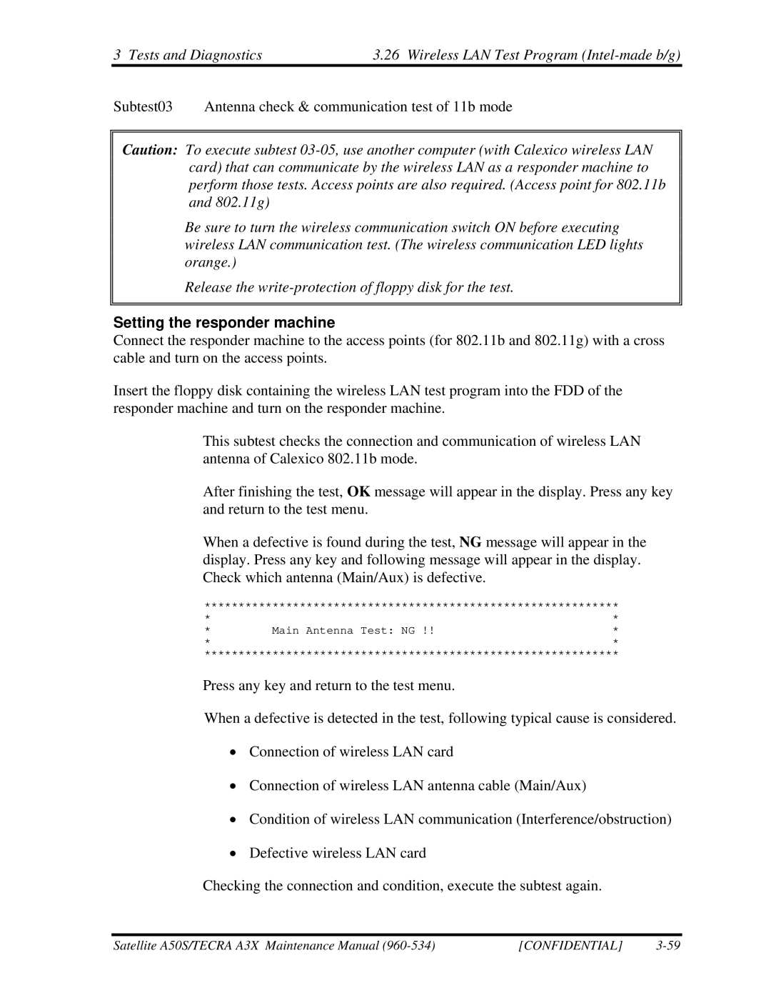 Toshiba A3X manual Setting the responder machine 