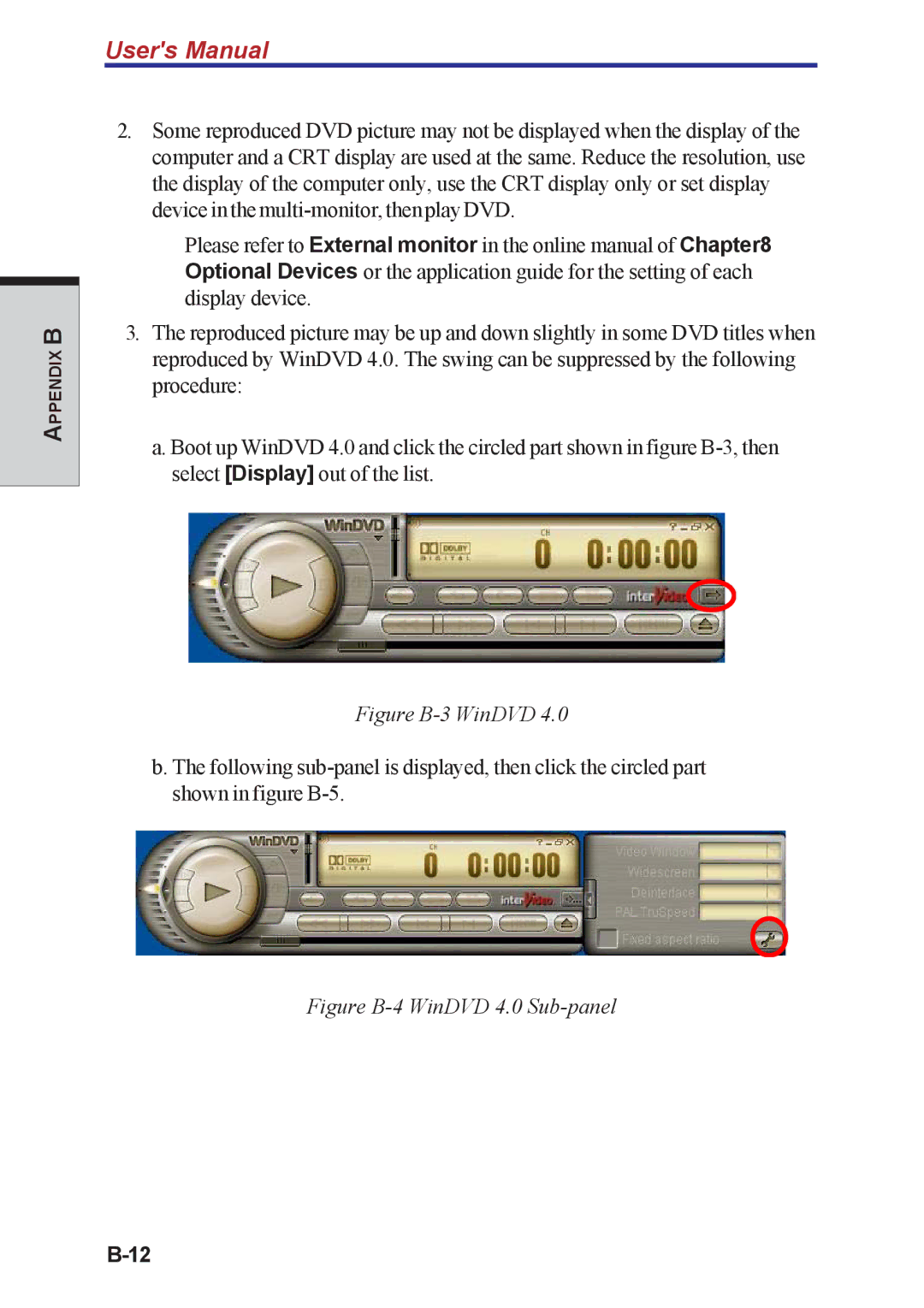 Toshiba A40 Series manual Figure B-3 WinDVD 